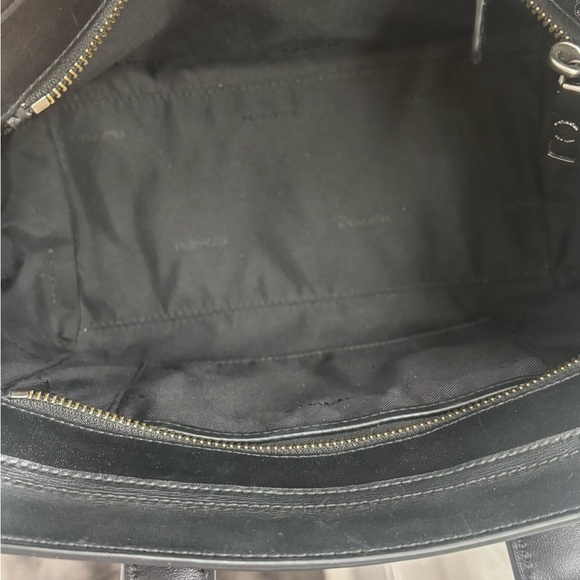 Coach French Blue leather & suade swagger  Bag - Picture 8 of 9